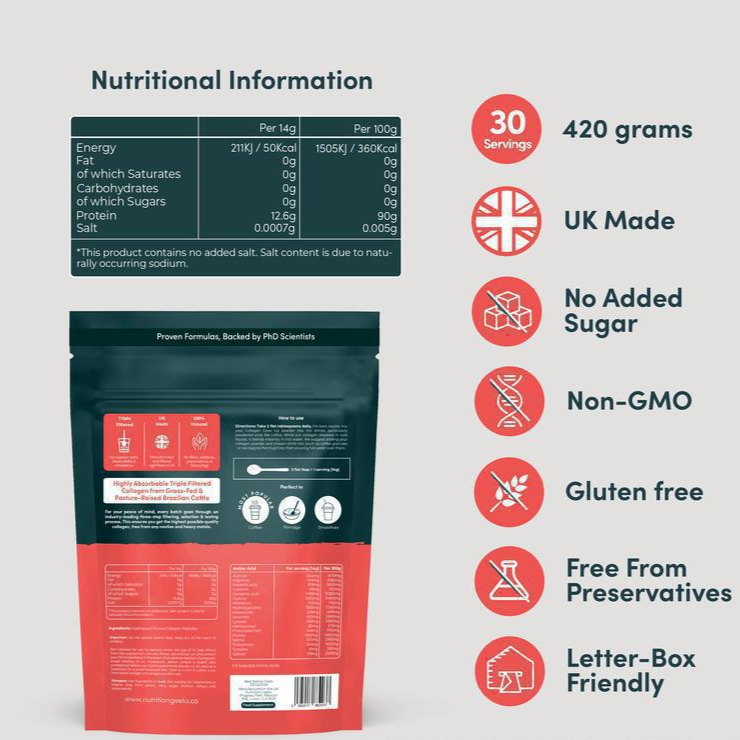 Colágeno + Proteína para la Menopausia · 420 g (30 tomas)